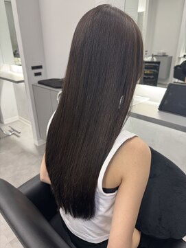 ナンバー 竪町(number+) 20代30代40代髪質改善カラーアッシュグレージュ艶感ストレート