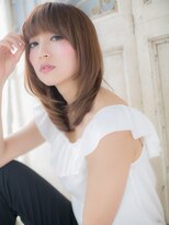 モッズ ヘア 福岡姪浜店(mod's hair)&nbsp;mod's姪浜ココアベージュ小顔前下がり姫カットレイヤースタイルj