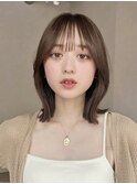 結べるくびれボブ×柔らか透明感ベージュ