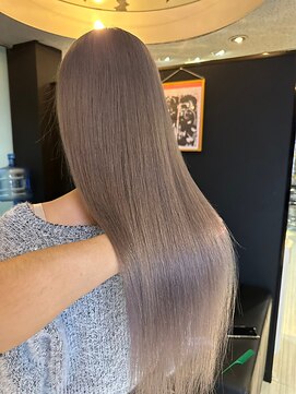 ヘアメイク フォックス 錦店(hair make FOX) 透明感/艶髪/ロング/ストレート/ミルクティーアッシュ