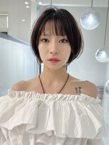 ロンドエニカ 大宮(Lond enika)&nbsp;大人ガーリー/ダークアッシュ/似合わせカット/レイヤーショート