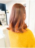 福山キャアリー20代30代40代50代60代Caary波巻き外ハネオレンジ