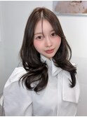 C79透明感チョコブラウン韓国レイヤーカットヨシンモリ表参道