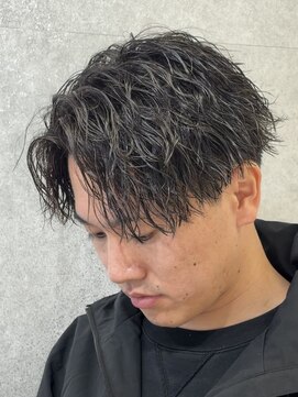 ビカムメンズヘアー 栄店(become men's hair) 縦落ちパーマセンターパート／ツイストスパイラル／名古屋／栄