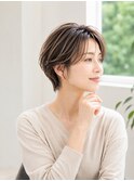 【柏】白髪ぼかしハイライト×ショートカット