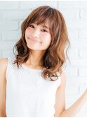 ゆるふわミディアム×アッシュブラウン×ナチュラル