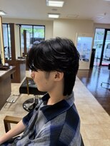 プロッソル 廿日市店(PROSOL)&nbsp;毛流れセンターパートニュアンスパーマ韓国ヘアメンズカット