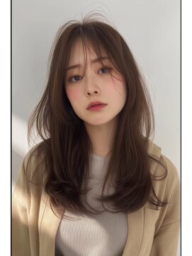 ルアナ(Luana) アッシュブラウン顔まわりレイヤーセミ