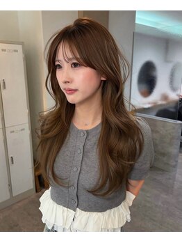 ムージー(moug)の写真/【袋町・本通】色落ちしても暗髪の可愛いカラーが叶う♪残った色味を生かしたカラーも◎韓国/髪質改善
