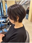 顔まわり柔らかレイヤーショート