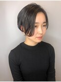 【morio 原宿】黒髪　前髪なしのクールなショート♪