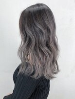 アルバム 銀座(ALBUM GINZA) ハイライトグラデーショングレー_フリンジウェーブ_ba297523