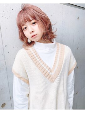 リコバイアフロート(riko by afloat) 人気淡ピンクベージュ*外はねくびれヘア【riko立野】