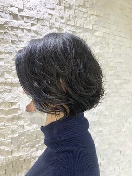 エイム 下北沢(aim) イメチェン　大人のニュアンスパーマボブ