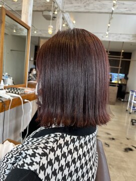 ラ メール ヘア デザイン(La mer HAIR DESIGN) ブリーチなし/ワインレッドカラー/レッドカラー