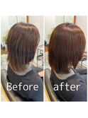 【ケアカラーコース】お客様施術事例