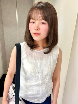 キラーナセンダイ(KiRANA SENDAI) ラテカラー×伸ばしかけレイヤースタイル