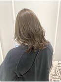 レイヤーカットでオリーブカラー【銀座】鶴岡