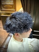 ヒロギンザ 池袋 サンシャイン通り店(HIRO GINZA) ブリーチパーマ ブルーブラック ツイストスパイラル 池袋