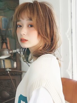 アグ ヘアー リガーレ 盛岡本宮2号店(Agu hair ligare) 《Agu hair》ナチュラル鎖骨ミディアム