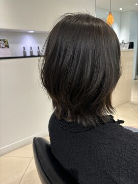 ラブクロムトーキョー オモテサンドウ(LOVECHROME OMOTESANDO) 大人可愛い　黒髪　ボブフル　ネビージュ