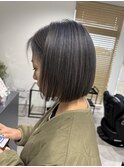 ぱつっとボブ/グレージュ/ボブ/20代/30代/40代
