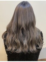 サロン ハナノ(Salon Hanano) オン眉ロング10代20代30代大人かわいい明るめオリーブベージュ