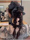 ヘアセット/お呼ばれヘア/結婚式/参列/編み下ろし/編み込み