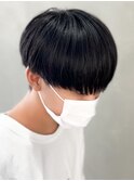 黒髪マッシュナチュラルマッシュメンズヘア韓国ツーブロック