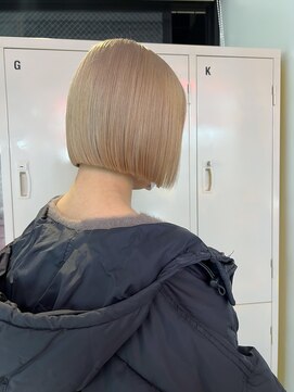 デート 下北沢(DATE) ダブルカラーミルクティーベージュカラーケアブリーチハイトーン