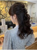 ハーフアップ/ヘアアレンジ/結婚式/江坂ヘアアレンジ