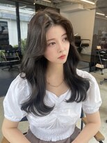 アリュウル 表参道 青山(Allure)&nbsp;韓国ヘア 2wayバング 顔まわりカット表参道No.1 グレージュ