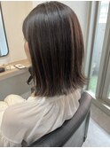 韓国風 レイヤー ミディアム くびれヘア 外ハネ ボブ