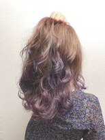 アオアクア バイ グルグル 小岩店(ao akua by GULGUL)&nbsp;前髪パーマ パープルラベンダーグレージュ×グラデーション 小岩