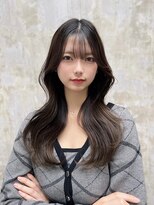 ノイズオオサカ 梅田店(NOISM OSAKA)&nbsp;小顔外ハネミディアムアッシュ20代30代40代くびれミディ韓国ヘア