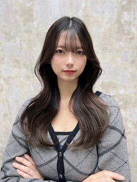 ノイズオオサカ 梅田店(NOISM OSAKA) 小顔外ハネミディアムアッシュ20代30代40代くびれミディ韓国ヘア