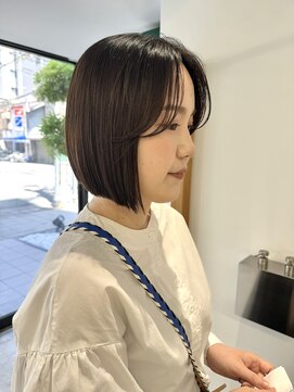 エム(M) 人気 簡単スタイリングミニボブ 垢抜け 30代40代50代 前髪なし