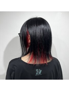 プランクスター(prankster) [prankster]インナーレッド×黒髪