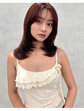 エジョン 幡ヶ谷店(Aejon) イメチェン/似合わせカット/フルバング/レッドブラウン/新宿
