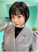 ショートボブ/まるちぷるエクステ/インナーカラー/ブリーチなし