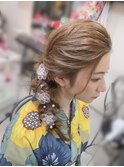 サイド編み込み
