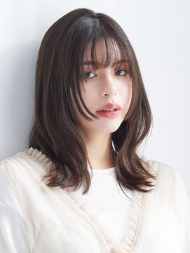 ラフィス ヘアー フォンテ 松山銀天街店(La fith hair fonte) 【La fith】暗髪カラー×外ハネミディアム