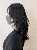 くびれヘア顔周りレイヤー韓国ヘア美髪ロング_ba368371