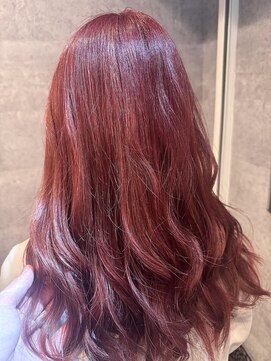 キャラ シャローネ 池袋(Chara Chalone) ワインレッド/髪質改善/大人可愛い/ケアブリーチ/池袋【たいし】