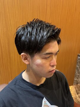 ヘアモード キクチ 銀座店 銀座　理容室　アップバング　ナチュラルスタイル