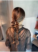 【ツインポニーテール】結婚式/銀座/ヘアセット/アレンジ