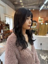 チャプター 問屋町(chapter)&nbsp;透明感ケアカラーオリーブグレージュ顔まわりレイヤーカット韓国