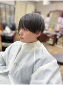 メンズライク 中性マッシュ アッシュカラー 刈り上げショート