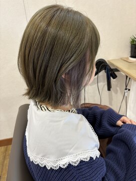 アレッタヘアーサロン(ALETTA HAIR SALON) レイヤーボブ×イヤリングカラー