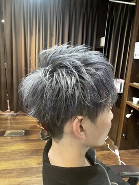 ランソ 成田店(RUNSO) ニュアンスパーマシルバーショート